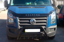 Volkswagen Crafter 2006-2016 рр. Передня дуга WT002 Black (нерж.) фото 2