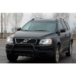 Передня дуга WT002 Black (нерж.) Volvo XC90 2002-2014 рр. фото 1