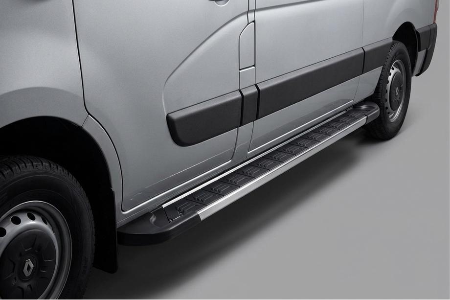 Opel Movano 2010-2021 рр. Бокові пороги RedLine V1 (2 шт., алюміній) Image