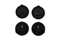 Mercedes Ковпачки на диски 71/75 мм без кільця (4 шт, чорні V5) фото 3