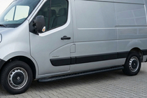 Opel Movano 2010-2021 рр. Бокові пороги Bosphorus Black (2 шт., алюміній) фото 1