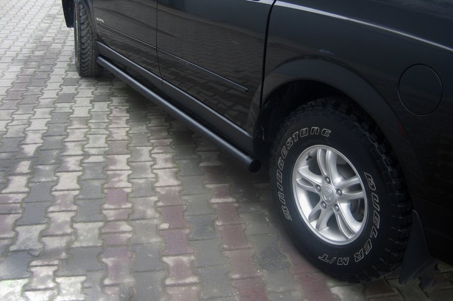 SsangYong Action 2005-2018 рр. Бічні труби Black (2 шт., нерж) Image