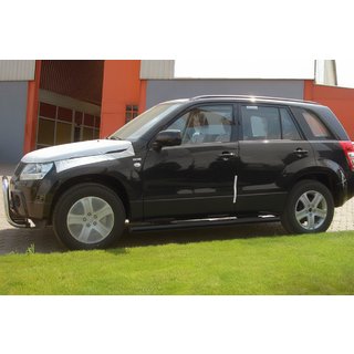 Бічні труби Black (2 шт., нерж) Suzuki Grand Vitara 2005-2017 рр. фото 1