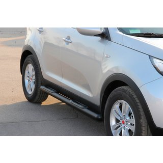 Бічні труби Black (2 шт., нерж.) Kia Sportage 2010-2015 рр. фото 4