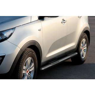 Бічні труби Black (2 шт., нерж.) Kia Sportage 2010-2015 рр. фото 3