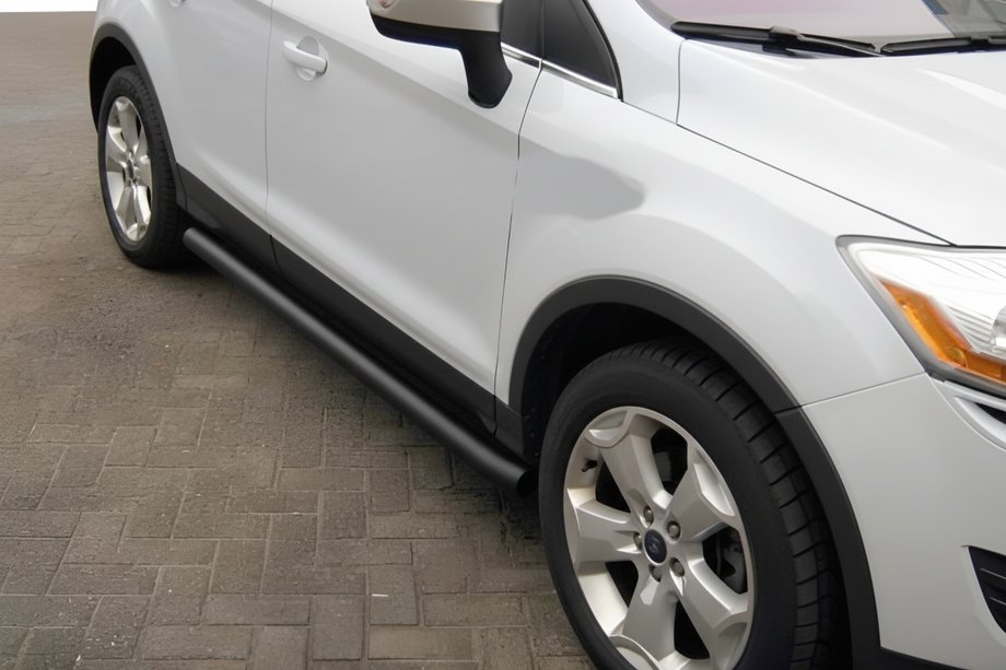 Ford Kuga 2008-2013 рр. Бічні труби Black (2 шт., Нерж.) Image
