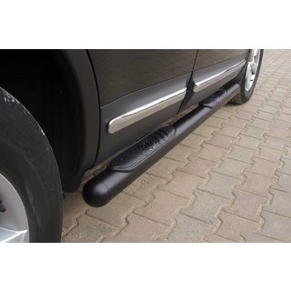 Бічні труби Black (2 шт., нерж.) Nissan Qashqai 2007-2010 рр. фото 1