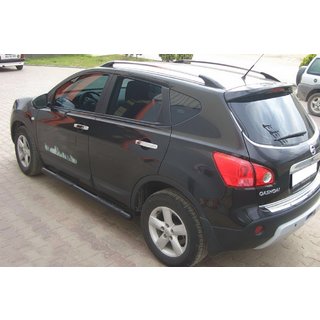 Бічні труби Black (2 шт., нерж.) Nissan Qashqai 2007-2010 рр. фото 4