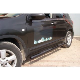 Бічні труби Black (2 шт., нерж.) Nissan Qashqai 2010-2014 рр. фото 2