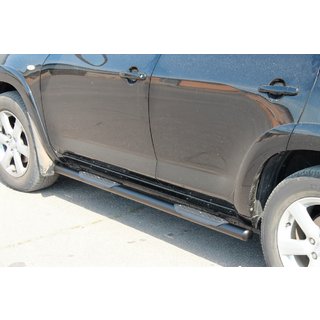 Бічні труби для стандартної бази Black (2 шт, нерж) Toyota Rav 4 2006-2013 рр. фото 4