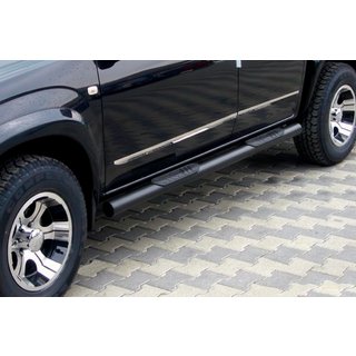 Бічні труби для стандартної бази Black (2 шт, нерж) Toyota Rav 4 2006-2013 рр. фото 1