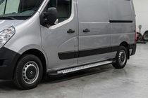 Opel Movano 2010-2021 рр. Бокові пороги Allmond (2 шт., алюміній) фото 1