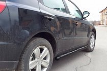 Geely Emgrand X7 2011- рр. Бічні труби Black (2 шт., нерж) фото 3