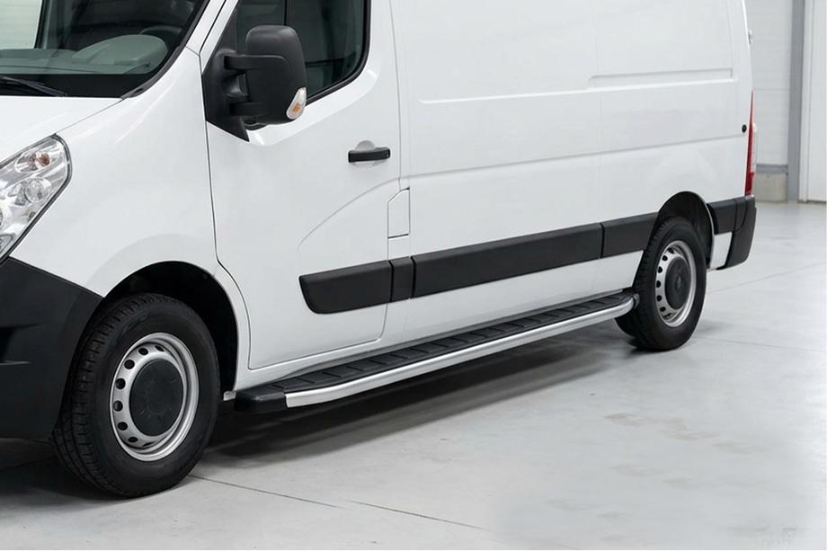 Opel Movano 2010-2021 рр. Бокові пороги Fullmond (2 шт., алюміній) Image