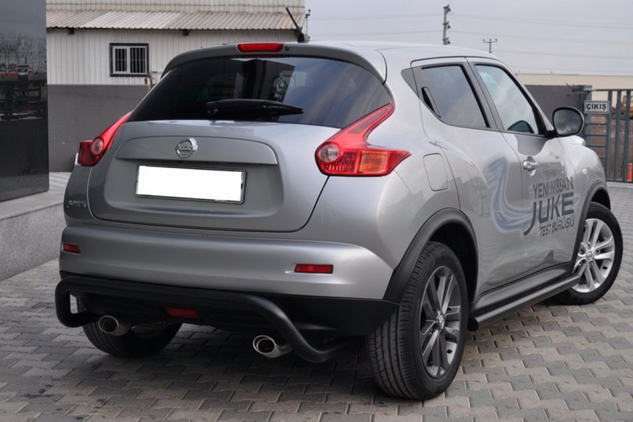 Nissan Juke 2010-2019 рр. Бічні труби Ø60 Black (2 шт., нерж.) Фото 3