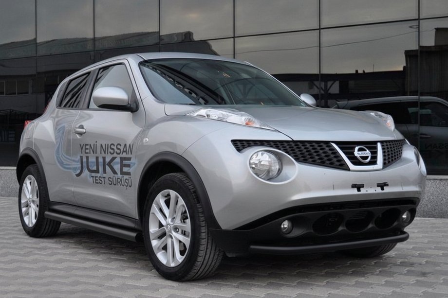 Nissan Juke 2010-2019 рр. Бічні труби Ø60 Black (2 шт., нерж.) Фото 1