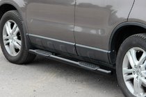 Honda CRV 2012-2016 рр. Бічні труби BB002 Black (2 шт., нерж) фото 9