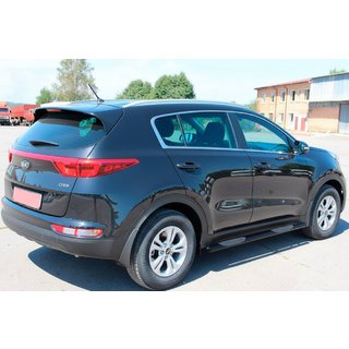 Бічні труби BB002 Black (2 шт., нерж) Kia Sportage 2015-2021 рр. фото 3