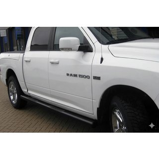 Бічні труби стандартні Black (2 шт., Нерж) Dodge RAM (DR/DH/D1/DC/DM) 2002-2009 рр. фото 1