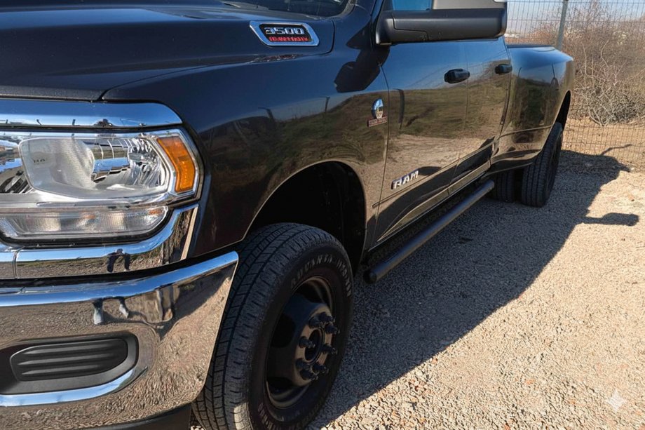 Dodge RAM (DR/DH/D1/DC/DM) 2002-2009 рр. Бічні труби стандартні Black (2 шт., Нерж) Фото 3