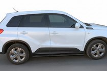 Suzuki Vitara 2015- рр. Бічні труби Black (2 шт., нерж) фото 1
