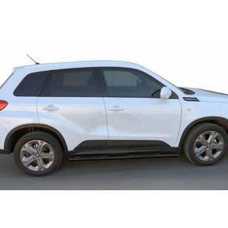 Бічні труби Black (2 шт., нерж) Suzuki Vitara 2015- рр. фото 1