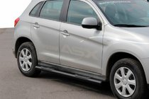 Mitsubishi Eclipse Cross 2017- рр. Бічні труби BB002 Black (2 шт., нерж.) фото 2