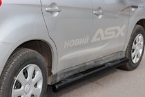 Mitsubishi Eclipse Cross 2017- рр. Бічні труби BB002 Black (2 шт., нерж.) фото 1