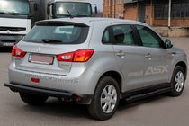 Mitsubishi Eclipse Cross 2017- рр. Бічні труби BB002 Black (2 шт., нерж.) фото 3