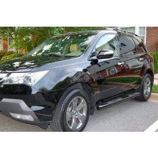 Бічні труби Black (2 шт, нерж) Acura MDX 2007-2013 рр. фото 2