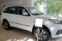 Chery Tiggo 3 2005- рр. Бічні труби Black (2 шт., нерж) фото 3