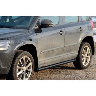 Бічні труби Black (2 шт., нерж) Skoda Yeti 2009-2017 рр. фото 1
