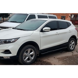 Бічні труби Black (2017-2021, 2 шт., нерж.) Nissan Qashqai 2014-2021 рр. фото 1