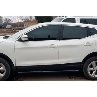 Бічні труби Black (2017-2021, 2 шт., нерж.) Nissan Qashqai 2014-2021 рр. фото 3