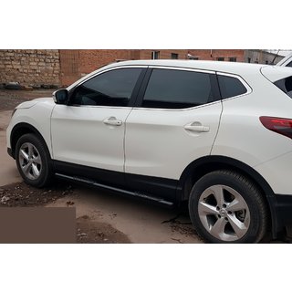 Бічні труби Black (2017-2021, 2 шт., нерж.) Nissan Qashqai 2014-2021 рр. фото 4