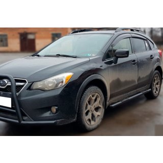 Бічні труби BB002 Black (2 шт., нерж.) Subaru XV 2011-2017 рр. фото 1