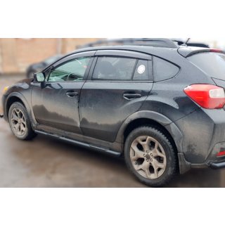 Бічні труби BB002 Black (2 шт., нерж.) Subaru XV 2011-2017 рр. фото 3