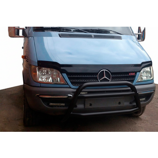 Кенгурятник WT022 Black (нерж.) Mercedes Sprinter W901/902/903/904/905 1995-2006 рр. фото 1