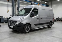 Renault Master 2011-2023 рр. Бокові пороги Allmond Grey (2 шт., алюміній) фото 1
