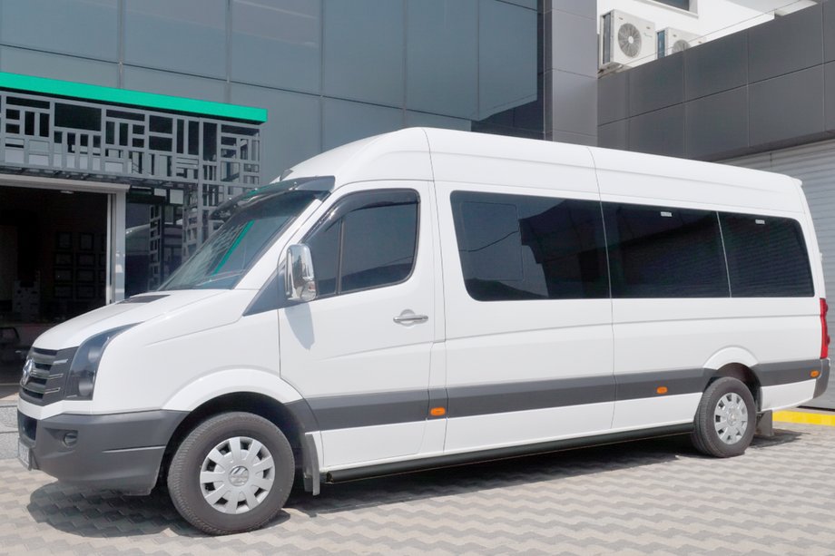 Volkswagen Crafter 2006-2016 рр. Бічні труби Black (2 шт., нерж.) Фото 2