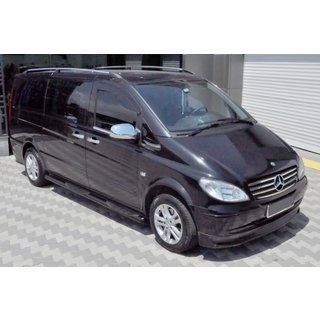 Бічні труби Black (2 шт., Нерж.) Mercedes Vito W639 2004-2014 рр. фото 1