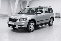 Skoda Yeti 2009-2017 рр. Бокові пороги RedLine V1 (2 шт., Алюміній) фото 1