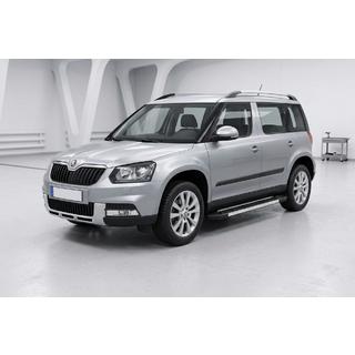 Бокові пороги RedLine V1 (2 шт., Алюміній) Skoda Yeti 2009-2017 рр. фото 1
