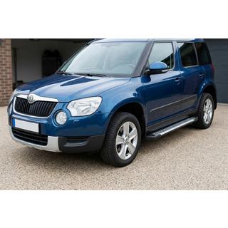 Бокові пороги Line (2 шт., Алюміній) Skoda Yeti 2009-2017 рр. фото 1