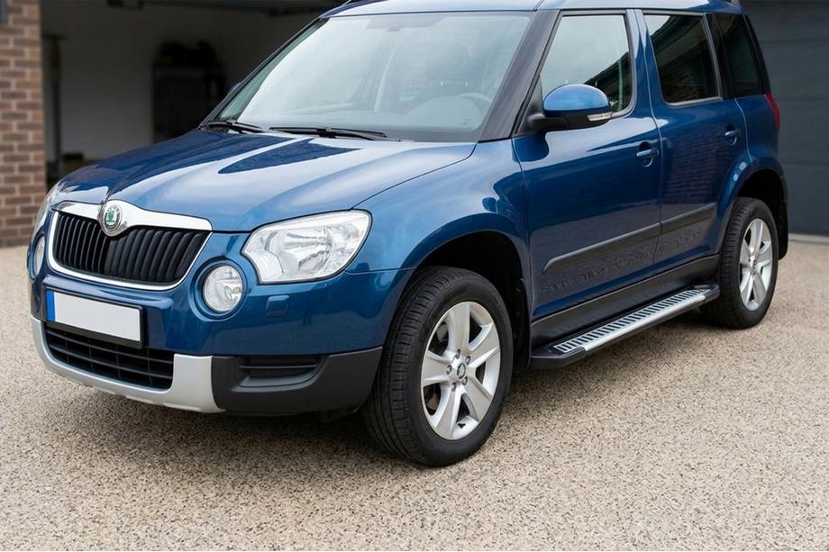 Skoda Yeti 2009-2017 рр. Бокові пороги Line (2 шт., Алюміній) Image