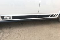 Volkswagen T5 Multivan 2003-2010 рр. Бічні труби Black (2 шт., нерж) фото 11