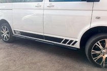Volkswagen T5 Multivan 2003-2010 рр. Бічні труби Black (2 шт., нерж) фото 12