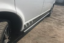 Volkswagen T5 Multivan 2003-2010 рр. Бічні труби Black (2 шт., нерж) фото 2