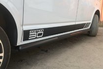 Volkswagen T5 Multivan 2003-2010 рр. Бічні труби Black (2 шт., нерж) фото 6