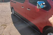 Renault Trafic 2001-2015 рр. Бічні труби BB002 Black (2 шт., нерж.) фото 5